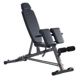 FID Multi-Functional Workout Bench, Roman Chair And Ab Sit-up Bench, Adjustable Incline Decline Flat Bench For Full Body Training (Option: BLACK)
